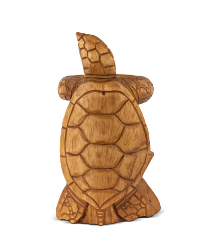 Wooden Hand Carved Turtle Wine Bottle Holder Rack Handmade Tabletop Wood Home Decor Accent Decoration Gift Bar Art Handcrafted Decorative Tortoise