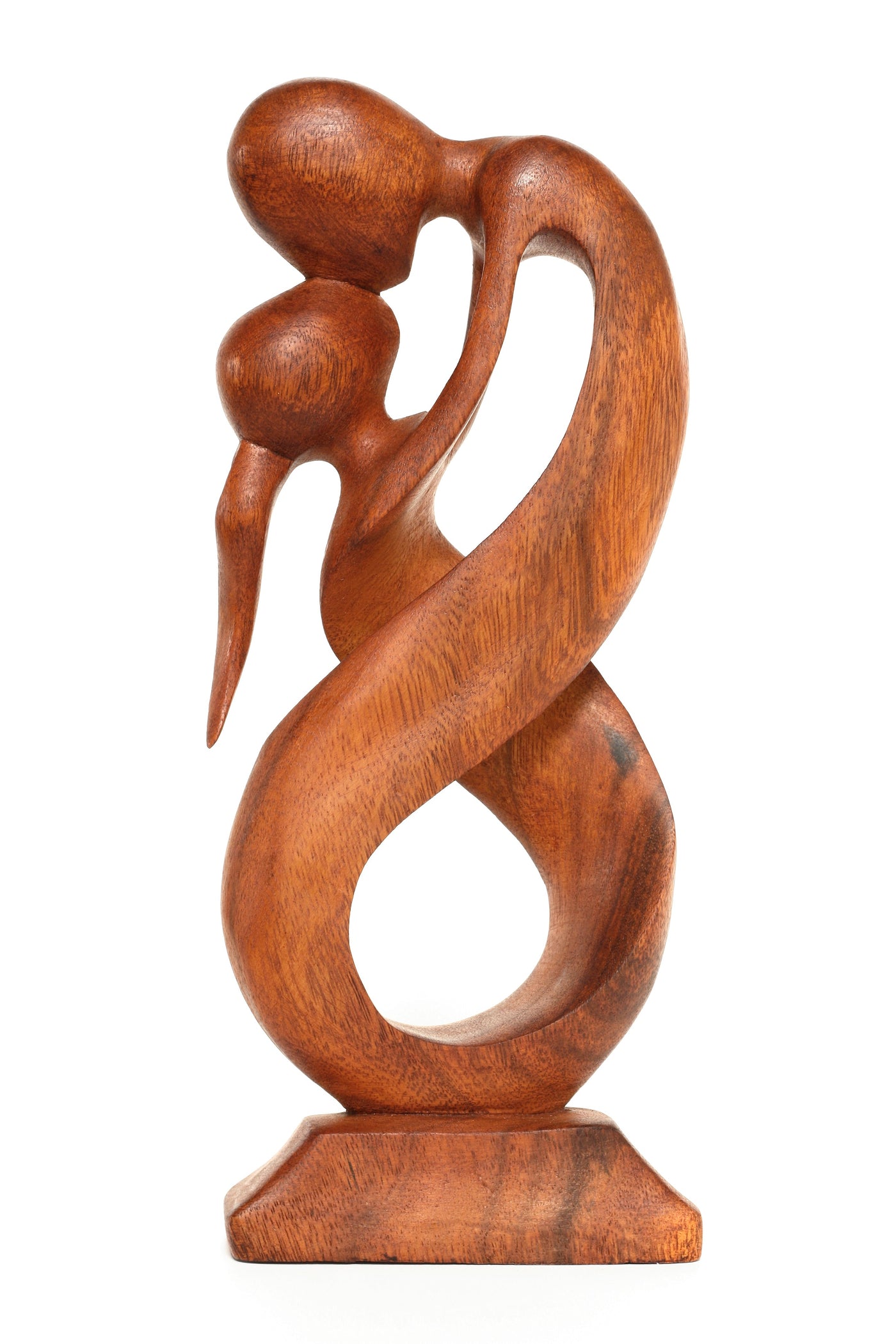 12" Wooden Handmade Abstract Sculpture Statue Handcrafted "Always Yours" Gift Art Decorative Home Decor Figurine Accent Decoration Artwork Hand Carved