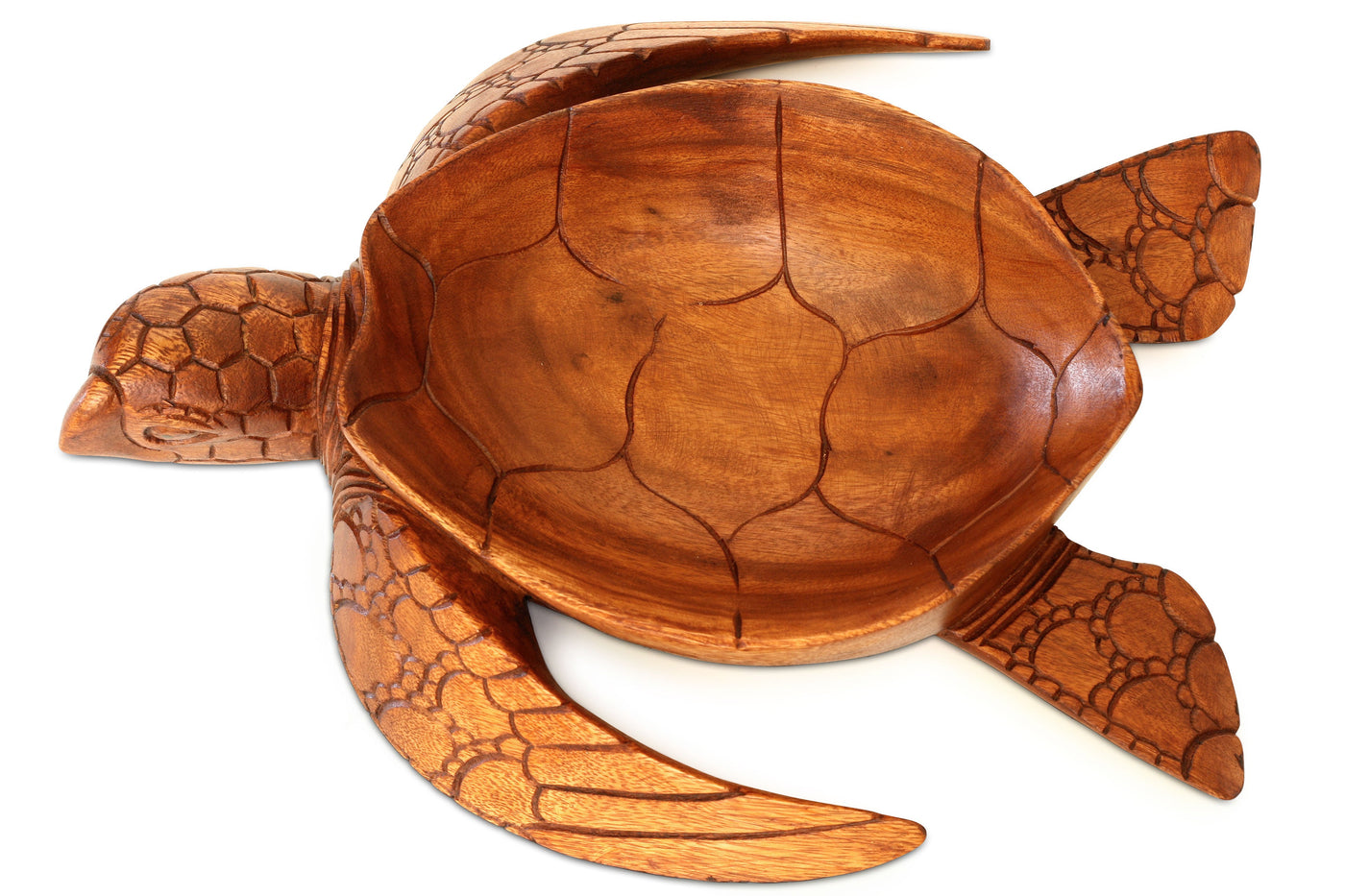 Wooden Handmade Turtle Serving Fruit Decorative Bowl Centerpiece Hand Carved Art Home Decor Decoration Artwork Handcrafted Gift Storage Accent Wood
