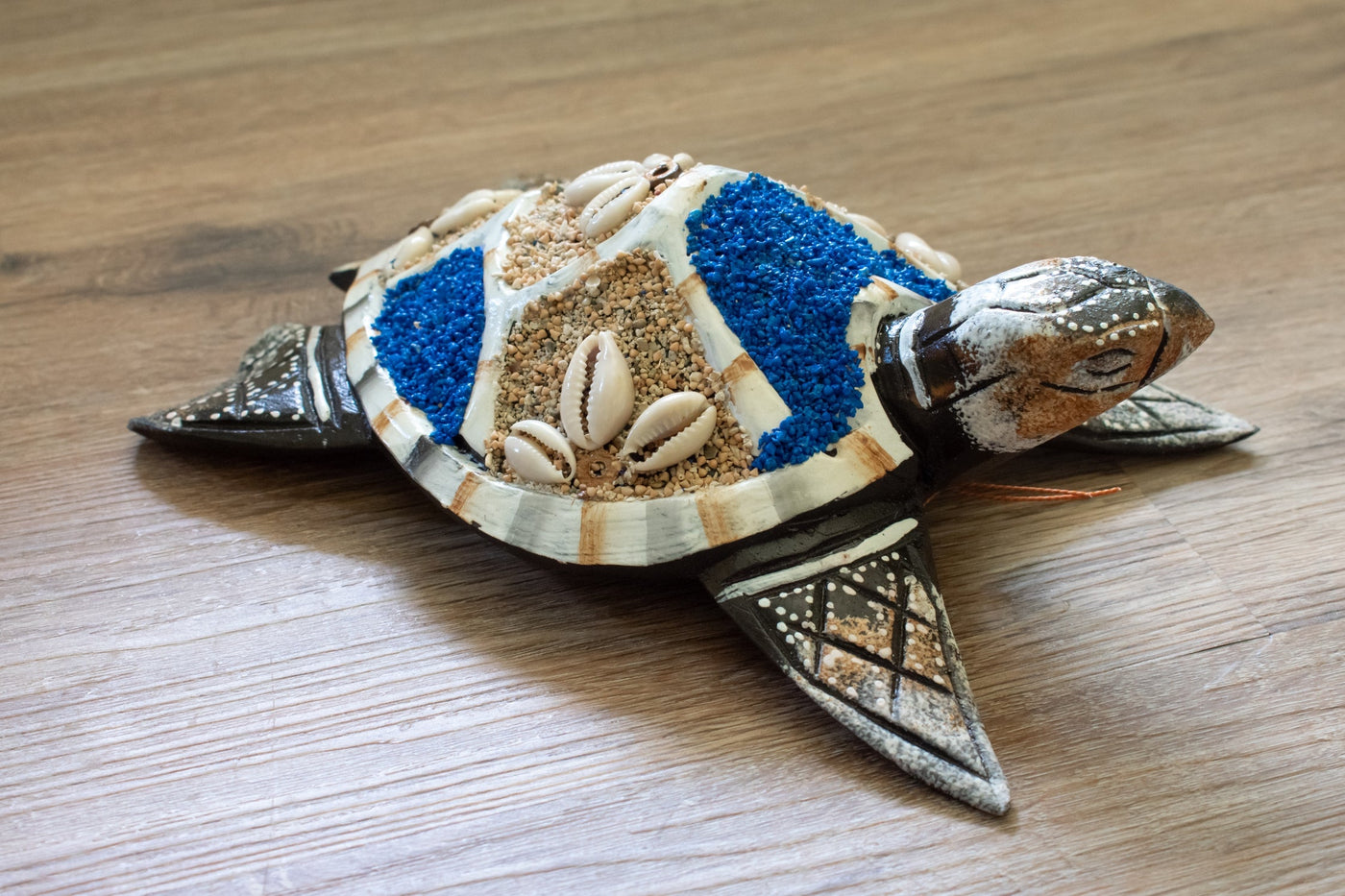 Wooden Tortoise Turtle Home Decor Sculpture Statue Hand Carved Figurine Handcrafted Wall Hanging Handmade Seaside Tropical Nautical Ocean Coastal