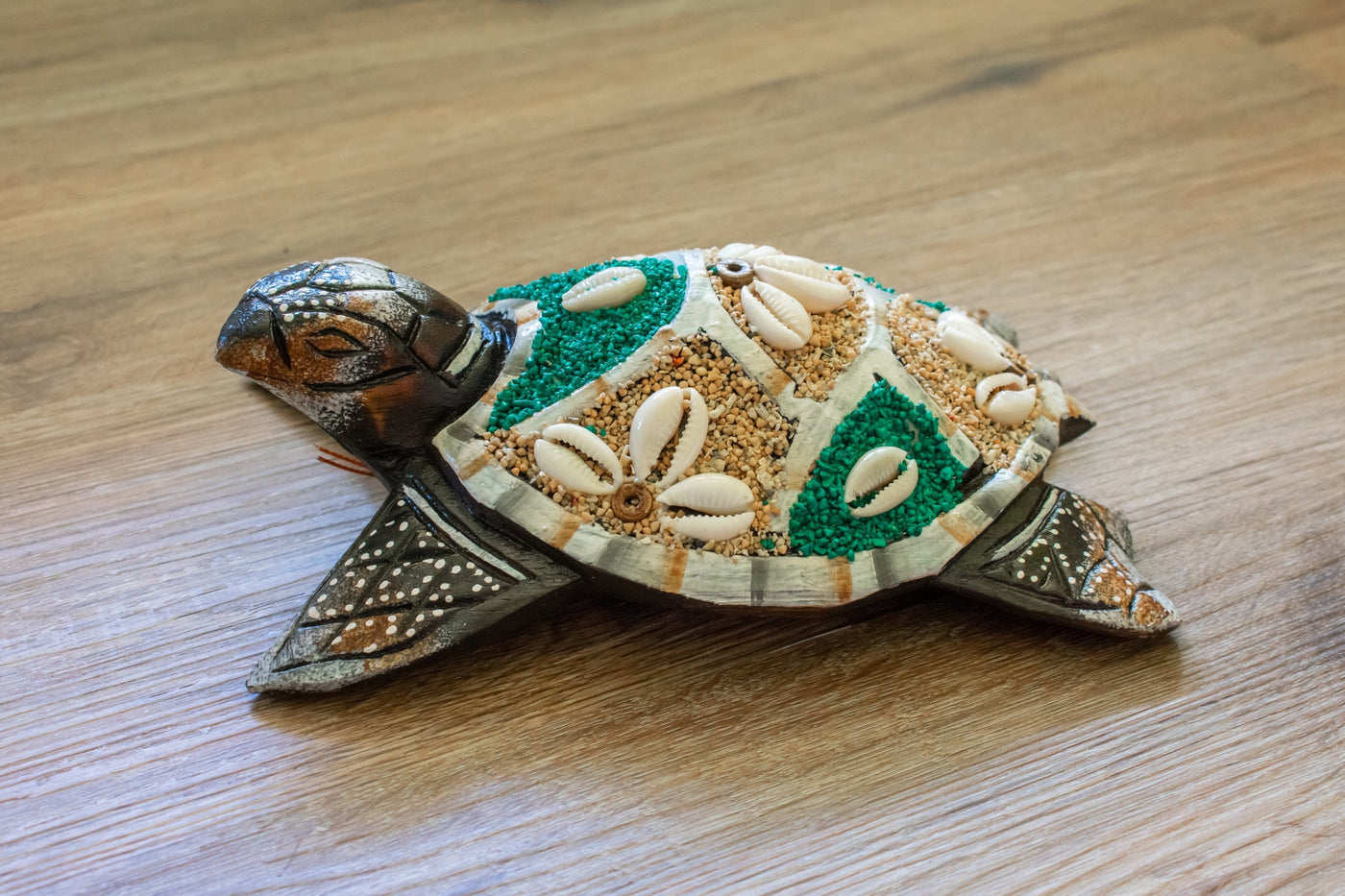 Wooden Tortoise Turtle Home Decor Sculpture Statue Hand Carved Figurine Handcrafted Wall Hanging Handmade Seaside Tropical Nautical Ocean Coastal