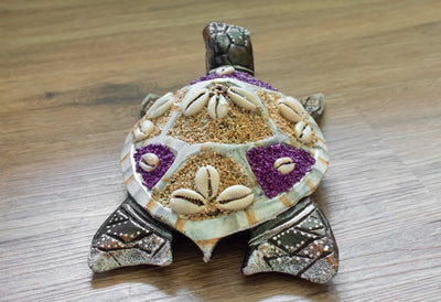 Wooden Tortoise Turtle Home Decor Sculpture Statue Hand Carved Figurine Handcrafted Wall Hanging Handmade Seaside Tropical Nautical Ocean Coastal